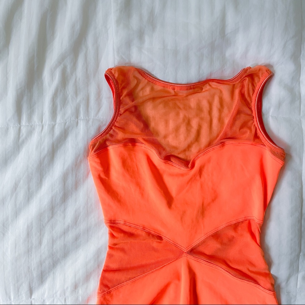 *4 for $20* One Rad Girl Neon Orange Mesh Bodysuit